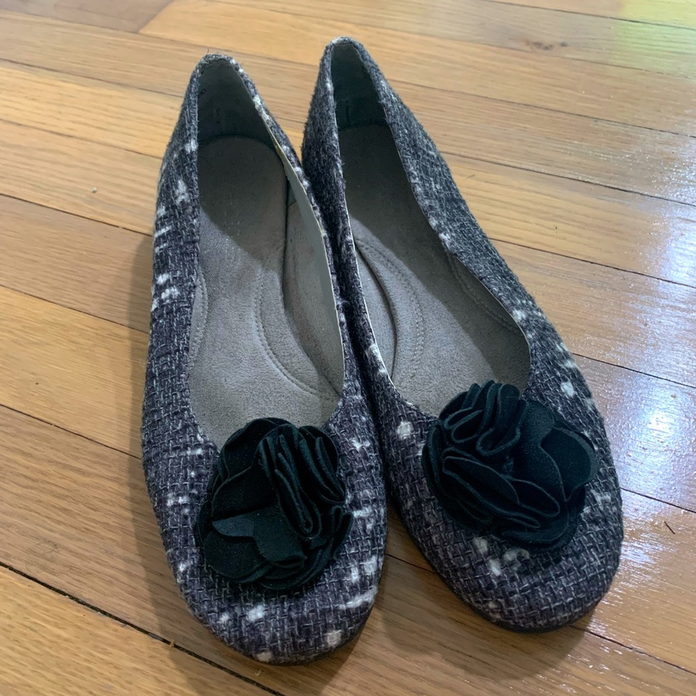 Aerosoles Tweed Flower Flats